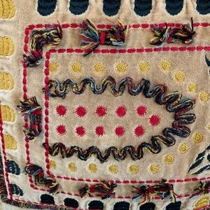 Creative Co-Op Cotton Velvet Embroidered Lumbar Chambray Pillow 36" L x …